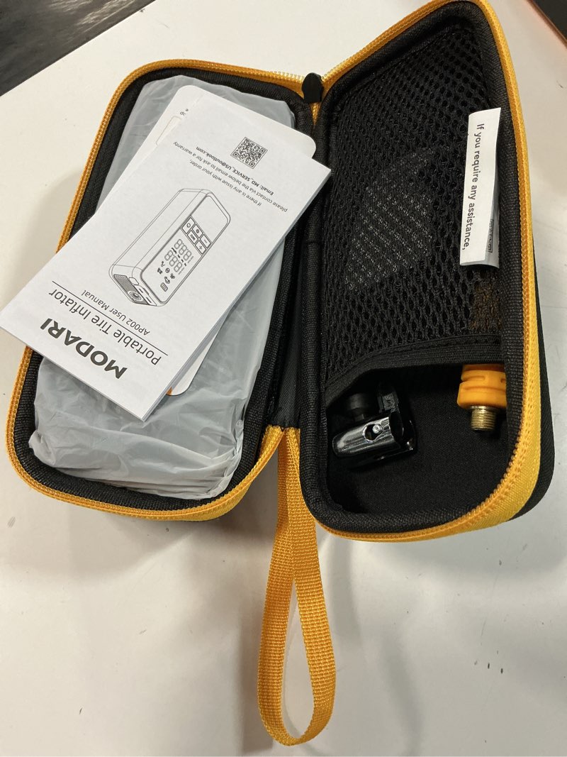 Condition photo showing New/Like New for tire inflator portable air compressor, up to 160 psi car tire inflator, cordless air pump, portable tire pump with gauge - portable tire inflators for car, light pickup, bike and more dark black