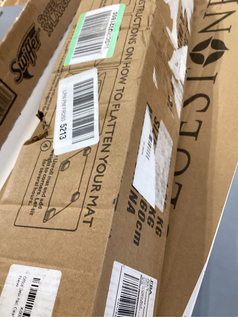 Condition photo showing Good Condition for ilyapa office desk pad, clear textured mat - 47x23 inch plastic clear desk protector for home or off