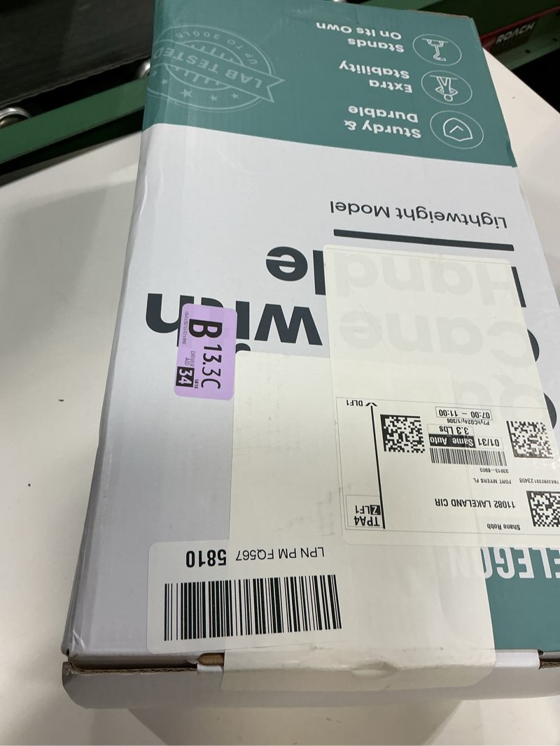 Condition photo showing Good Condition for PELEGON Quad Cane (300LB) - Adjustable Walking Cane with A Large 4 Pronged Base for Extra Balance & Stability, Walking Canes for Seniors, Walking Cane for Men & Women, Walking Sticks Black