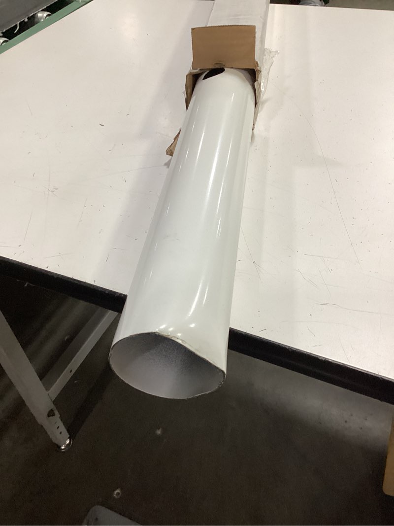 Condition photo showing As Is for project source 80-in white transitional outdoor pole