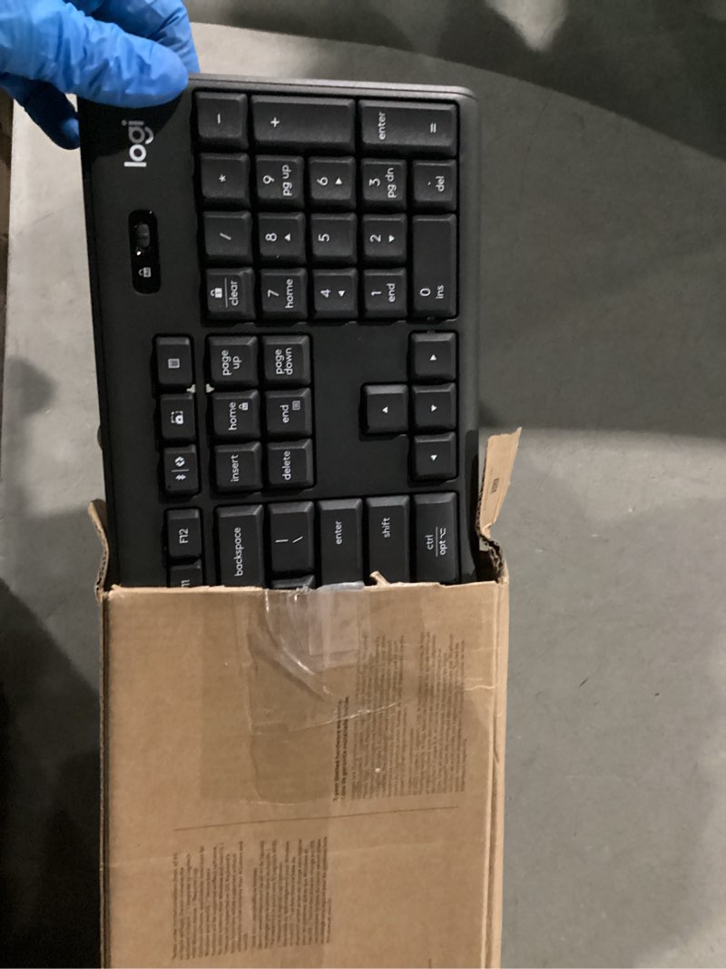Condition photo showing As Is for Logitech MK370 Combo for Business, Wireless Full-Size Keyboard and Wireless Mouse, Secure Logi Bolt USB Receiver, Bluetooth, Globally Certified Windows/Mac/Chrome, Linux - Graphite