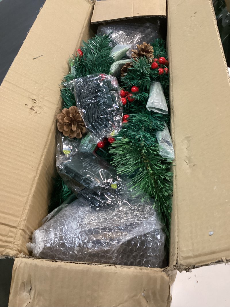 Condition photo showing Good Condition for 2 Pack Christmas Tree,3FT Artificial Christmas Entrance Tree with Ornaments and Lights Battery Oprated,Mini Xmas Trees for Front Door,Pathway, Tabletop, Entryway, Entrance Christmas Decorations