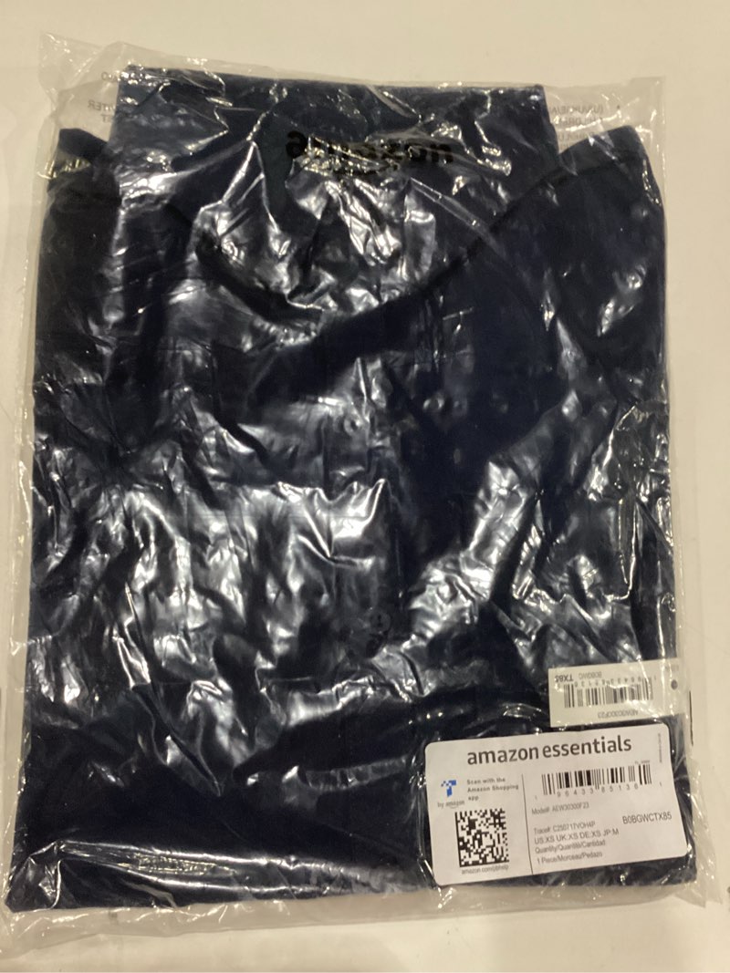 Condition photo showing Good Condition for Amazon Essentials Women's Long Sleeve Button Down Stretch Oxford Shirt (Available in Plus Size) X-Small Navy