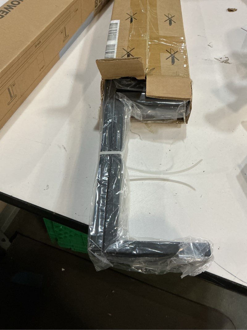 Condition photo showing Good Condition for vidaXL Steel Towel Rack - Industrial Style Wall-Mounted Bathroom Towel Storage - Compact Size, Black Color 9.4" x 4.7" x 18.9" Black