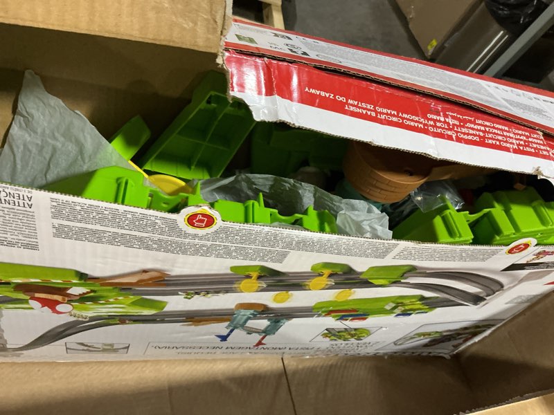 Condition photo showing As Is for hot wheels mario kart circuit track set & 2 toy vehicles, racing playset includes booster, plus mario & yoshi karts (amazon exclusive) mario kart track set