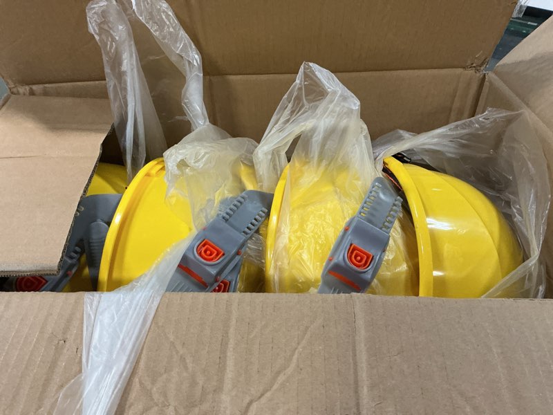 Condition photo showing Good Condition for Fabbay 5 Pcs Suspension Hard Hat Ratchet Cap Style Construction Hard Hat for Safety with Cotton Brow Pad, Vents, and Flexible Attachment Points Fully Adjustable (Yellow)