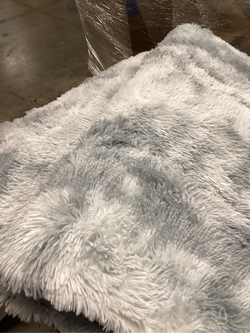 Condition photo showing As Is for Shag Area Rug 3.3x5.2ft, Living Room Carpet, Ultra Soft Area Rug Anti-Skid Non Shedding Stain Resistant, Fur Mat for Bedroom, Area Rugs for Living Room Bedroom Absorbent