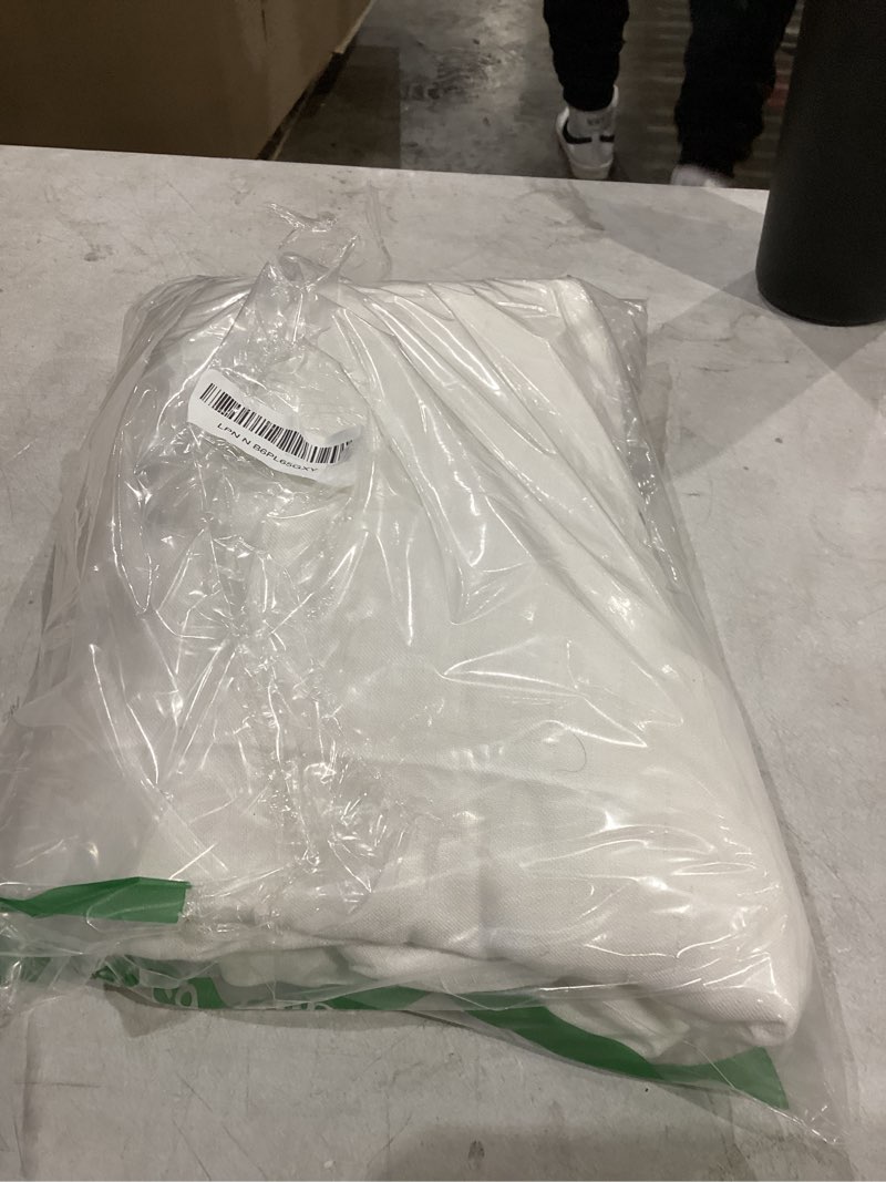 Condition photo showing Good Condition for jinchan linen blend curtain 96 inch length 1 panel for sliding door, light filtering 100 inch extra wide farmhouse drape with rod pocket back tab(100w x 96l, off white) 100"w x 96"l (pack of 1) *off white