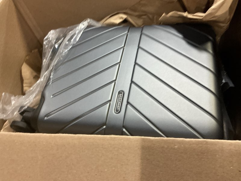 Condition photo showing Good Condition for BAGSMART Underseat Carry On luggage Airline approved, 16-inch Hardsiade Underseater Travel Suitcase with Spinner Wheels Lightweight Overnight Bag Small Rolling Carry-on for Women, Charcoal Grey Underseat 16-Inch Underseat-Charcoal Grey