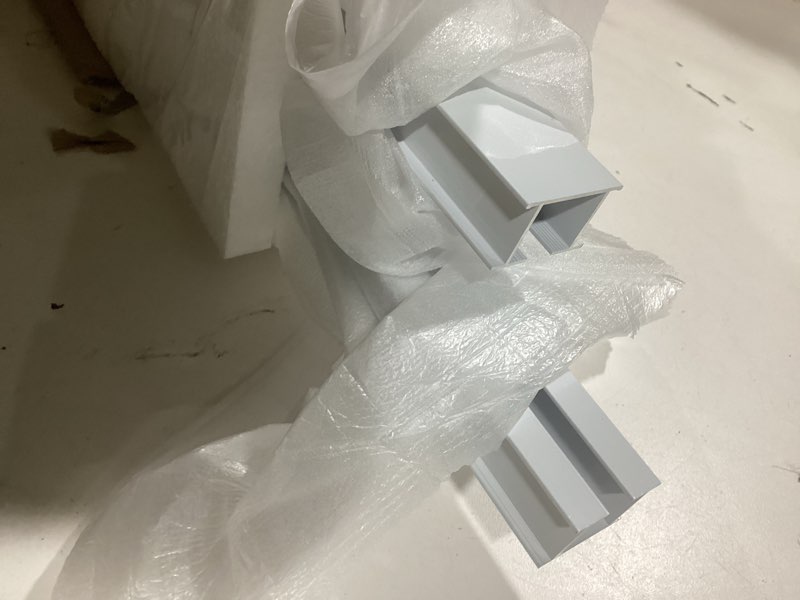 Condition photo showing Good Condition for Curtain Track, Ceiling Curtain Track for Room Divider, Ceiling Mount Rail Set with Roller Hooks, White, 3ft - 6ft white 3ft - 6ft