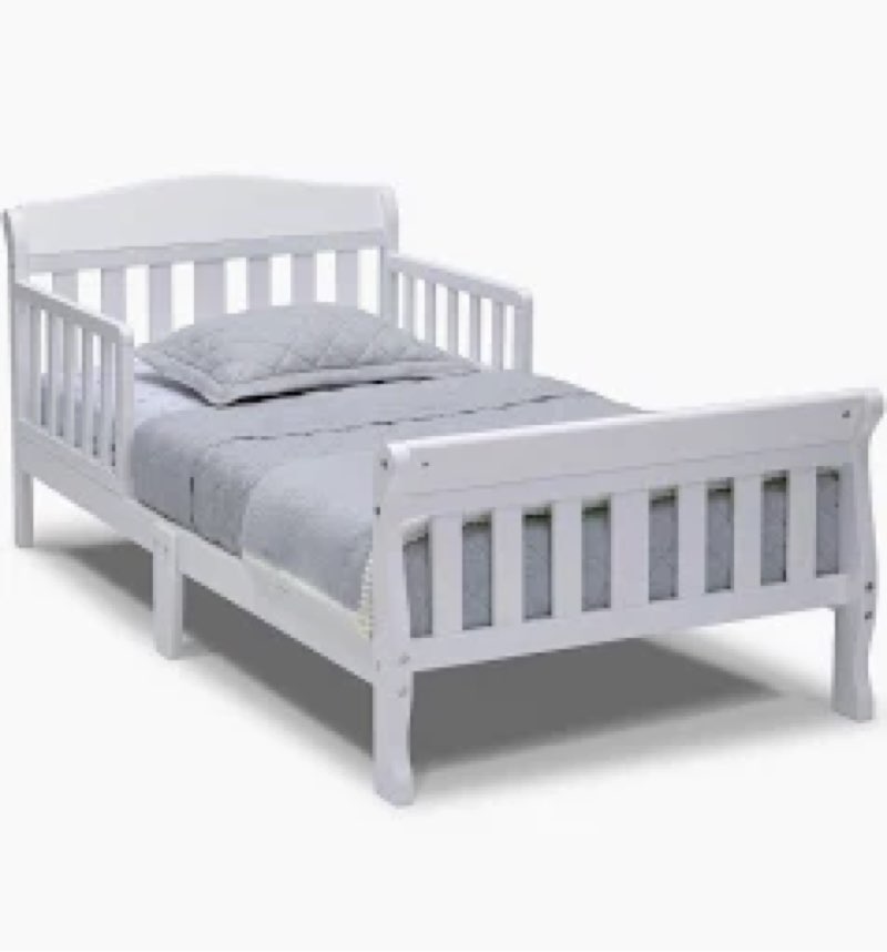 delta children canton toddler bed, white