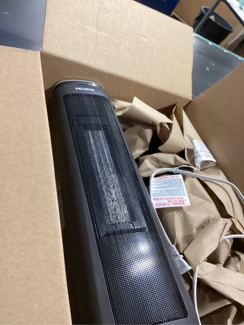 Condition photo showing Good Condition for PELONIS PTH15A4BGB Ceramic Tower 1500W Indoor Space Heater with Oscillation, Remote Control, Programmable Thermostat & 8H Timer, ECO Mode, Tip-Over Switch & Overheating Protection, Gray Grey
