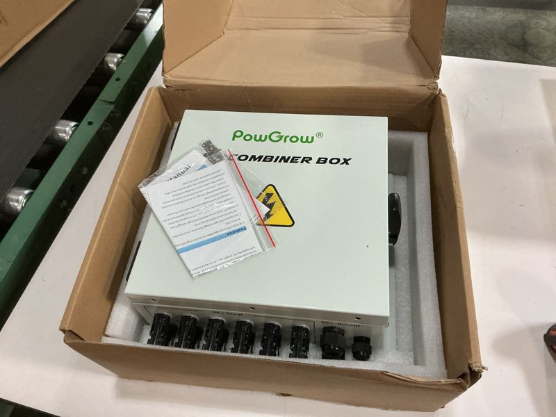 Condition photo showing Good Condition for PV Combiner Box, 6 String Solar Combiner Box with 15A Rated Current Fuse, Surge Protective Device and 63A Air Circuit Breaker for On/Off Grid Solar Panel System, Pre-Wired Cable, Metal Box