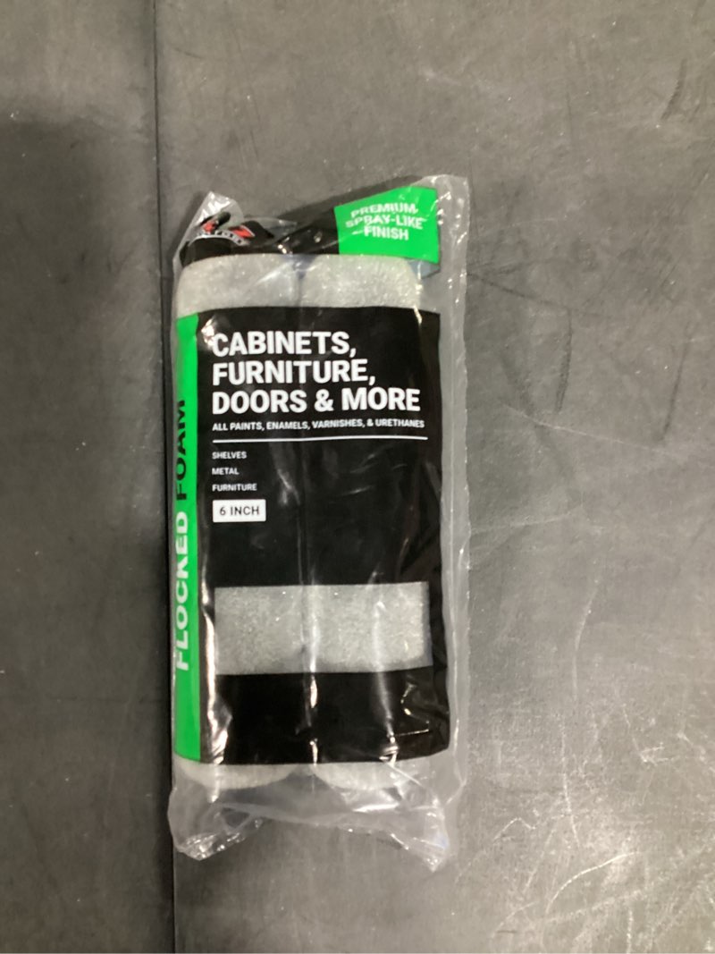 Condition photo showing New/Like New for whizz 6-in cabinets, doors, and more flocked foam mini paint roller (2-pack)