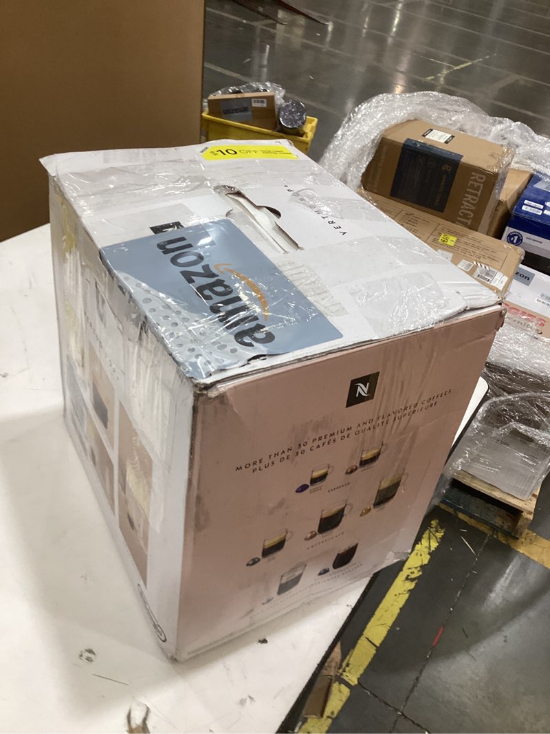 Condition photo showing As Is for nespresso limited-edition vertuo pop+ coffee and espresso maker by de'longhi, pastel yellow machine only pastel yellow