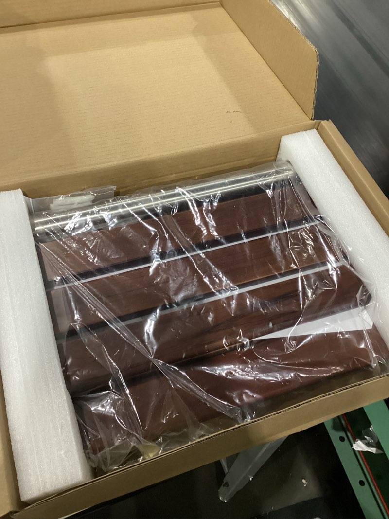 Condition photo showing New/Like New for 18" ADA Compliant Folding Teak Shower Seat Wall Mounted-Teak Folding Shower Bench, Folding Shower Seat for Inside Shower, Teak Foldable Shower Chair, Fold Down Shower Seat, Max Load 400lbs 18.4*13.4*10.4 Inch?Teak?