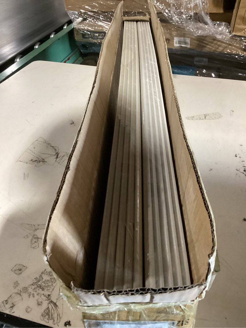 Condition photo showing New/Like New for 10 pcs 39.4 x 3.5 inch wall baseboard molding trim pvc skirting board wall base accent cove base easy diy installation for room office, installed with glue not include (classic style, white) white 39.4 x 3.5 inch classic style