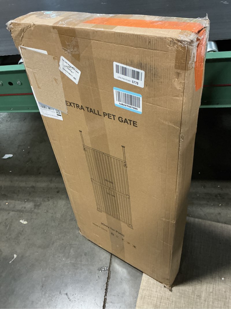 Condition photo showing New/Like New for 71" extra tall cat gate for doorway,34"-37" wide pet gate pressure mounted walk through swing auto close safety dog gates for indoor, stairs,hallway 34"- 37"