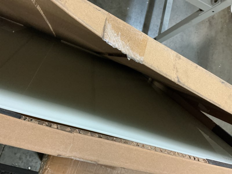 Condition photo showing Good Condition for magnetic dry erase board - frameless glass white board 48 x 36 inches, wall mounted for office, home & school white 48"w x 36"h