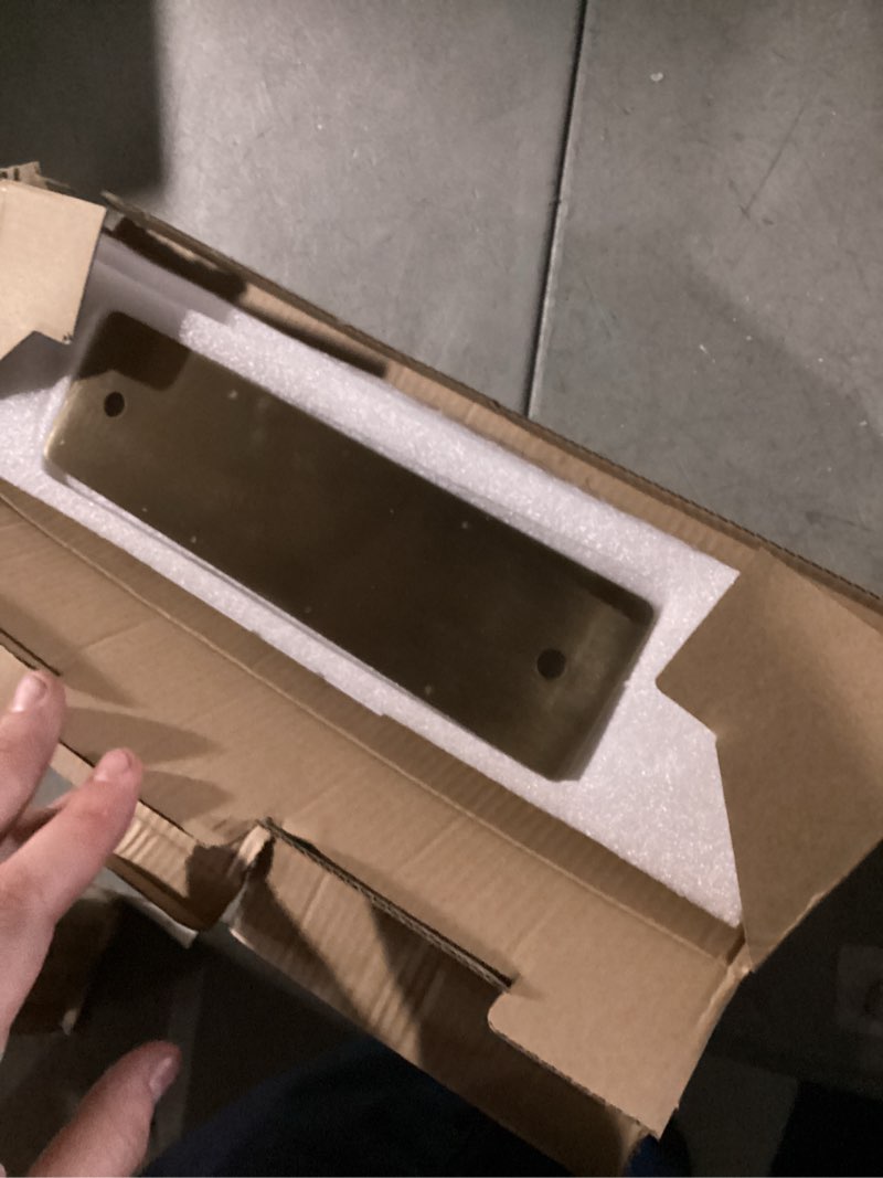 Condition photo showing As Is for wfljl 12 Inch Heavy Duty Sliding Barn Door Handles Set - Flush Mount Pull for Screen, Patio, Shed & Sliding Doors, Two-Side Design, Antique Bronze Finish (Easy Installation)