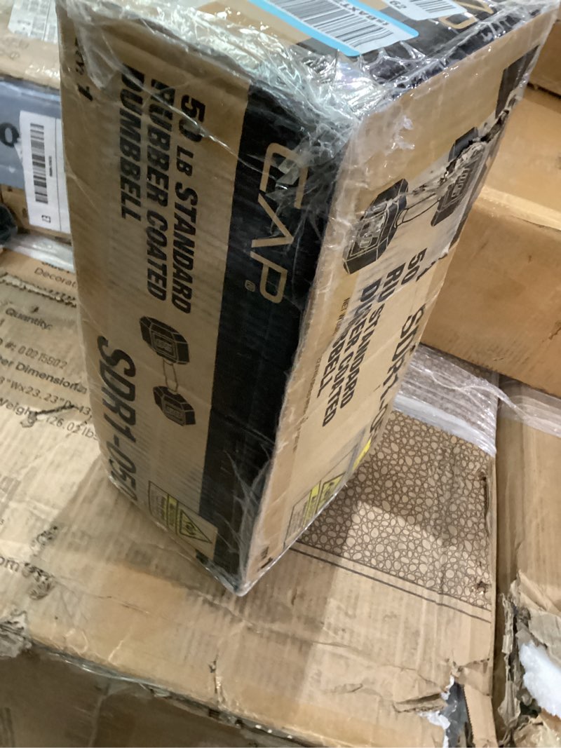 Condition photo showing As Is for cap barbell coated hex dumbbell weight - single | 10-120 lbs | multiple options chrome handle 50 lb