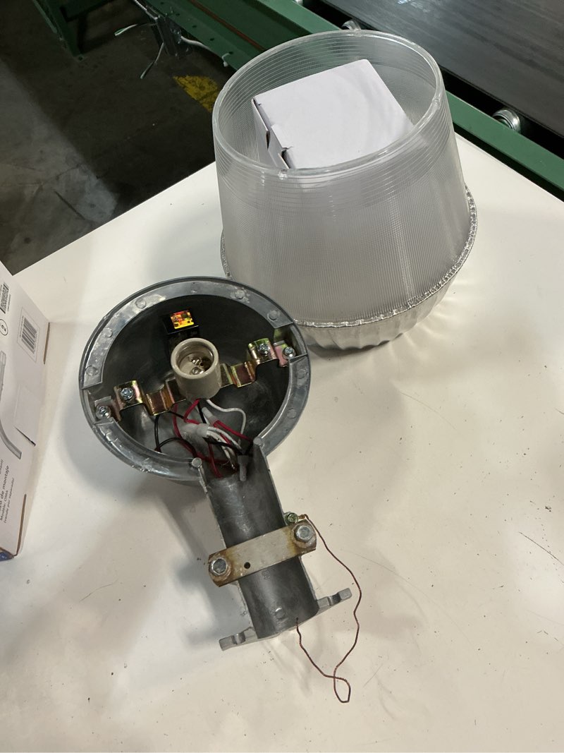 Condition photo showing As Is for lithonia lighting matter hardwired led outdoor area light (bulb included)