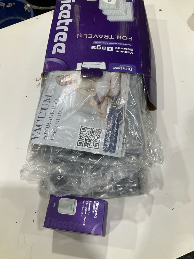 Condition photo showing Good Condition for nicetree 18-pack vacuum seal bags with rechargeable wireless pump | 3 sizes (20/24/28 inch) travel vacuum storage bags for clothing, bedding & seasonal storage | space saver for luggage 18 pack
