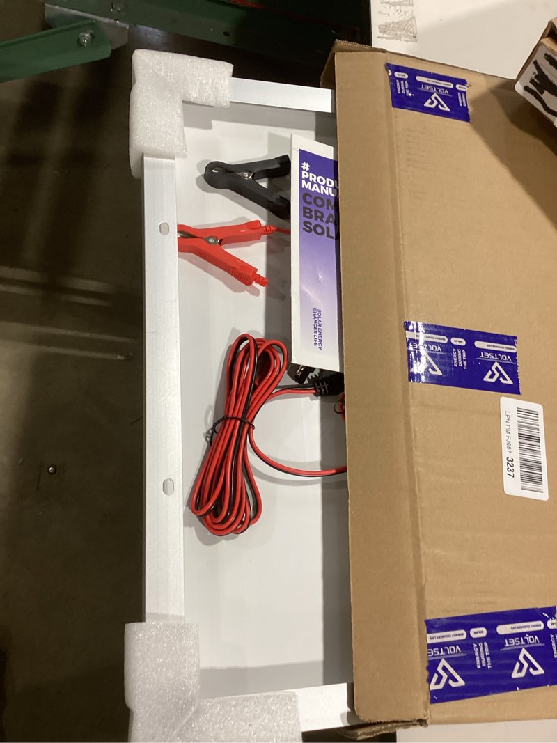 Condition photo showing Good Condition for Voltset 50W Solar Panel Kit, 12V Solar Battery Trickle Charger Maintainer + 10A MPPT Charge Controller + Adjustable Mount Bracket,Waterproof Solar Panel Battery Charger for Car Boat Marine RV Roof