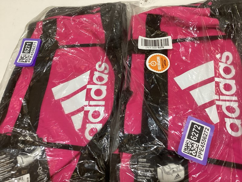 Condition photo showing New/Like New for adidas Unisex Defender 4.0 Gym Duffel Bag for Men and Women Medium (66L) Team Shock Pink
