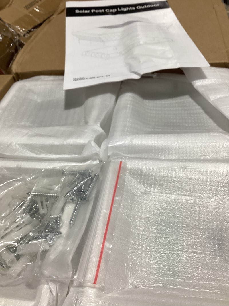 Condition photo showing Good Condition for brightever 4x4 3.5x3.5 solar post cap lights 12-pack white | 16leds, 2 modes (warm/cool white), for wooden/vinyl posts, ip65 waterproof, outdoor, for fence, deck, patio, yard, porch white 4x4 12-pack