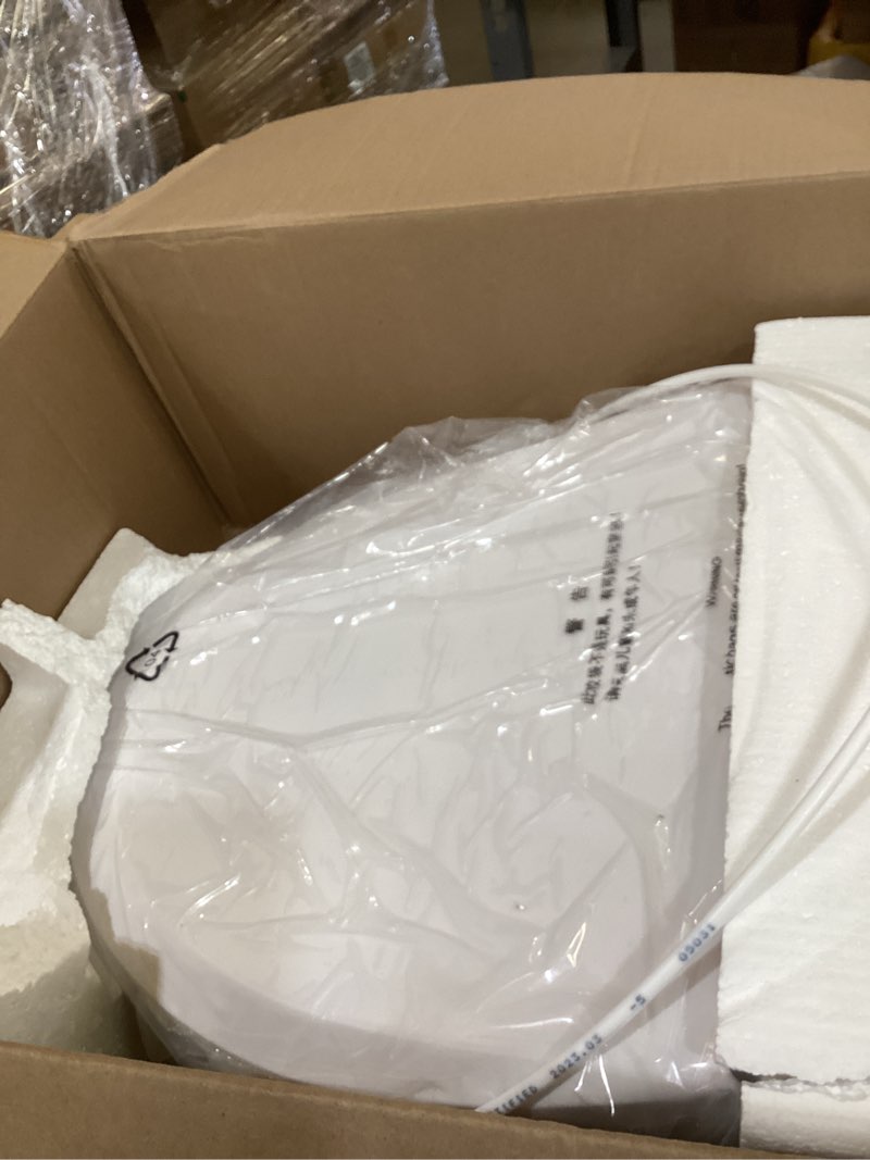 Condition photo showing Good Condition for zmjh a102ds-w electronic bidet toilet seat, round, smart unlimited warm water, heated seat with slow closes, vortex wash, warm dryer, rear and front wash, remote control, night light, white