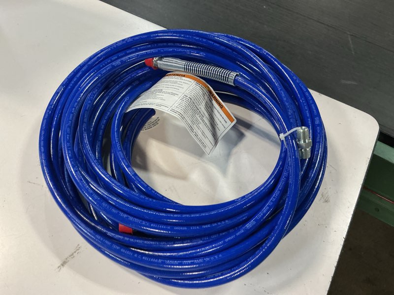 Condition photo showing As Is for vevor 25ft airless paint sprayer hose 1/4 in universal airless paint spray hose 4350 psi high
