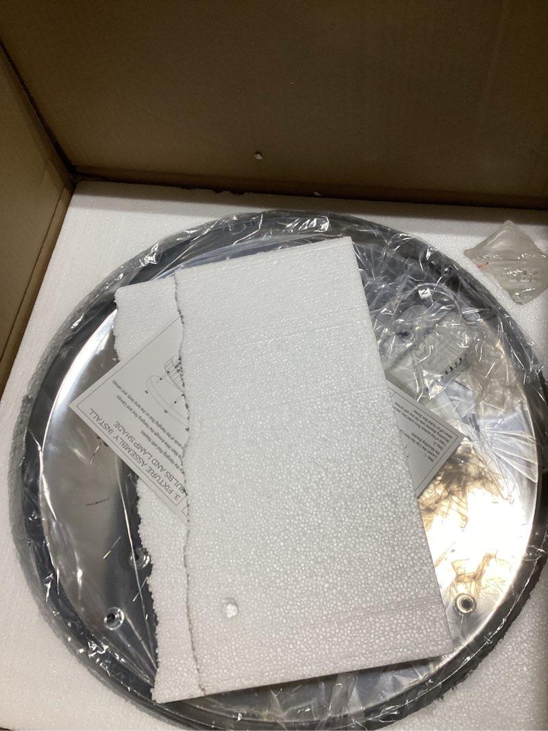 Condition photo showing Good Condition for FRIXCHUR Crystal Chandeliers LED Crystal Ceiling Light Fixture with Remote Large Flush Mount Chandelier Ceiling Light for Living Room Bedroom Kitchen (Dimmable) 17.7 Inch-Dimmable