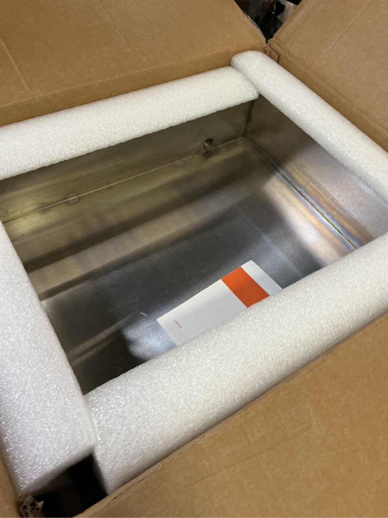 Condition photo showing As Is for wantjoin maple syrup evaporator pan 10 gal - syrup evaporator pan stainless steel w/elbow pipe, 24 * 18 * 6 inch, makes 150 bottles of 50oz, upgraded leak-proof tig welded seams