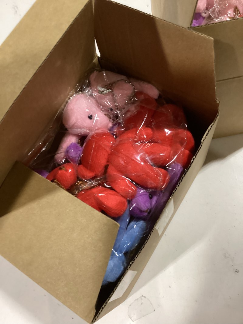 Condition photo showing Good Condition for 28 Packs Valentine's Day Cards for Kids School with Mini Plush Bear Keychain, Valentines Gifts for Kids Classroom, Valentines Gifts Valentine's Party Favors Style 19