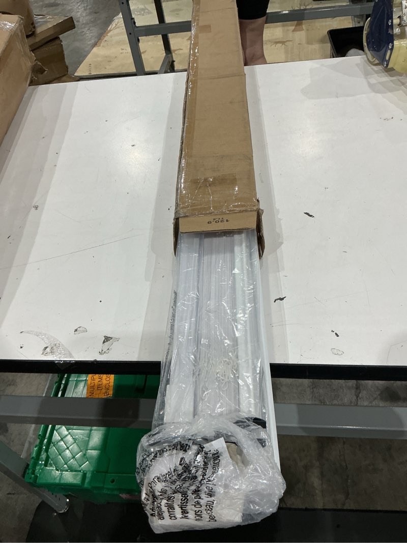 Condition photo showing As Is for no drill blinds for windows 1" vinyl l-shaped slats cordless mini blinds for home, for window size 48" w × 48" h white white 48" w × 48" h