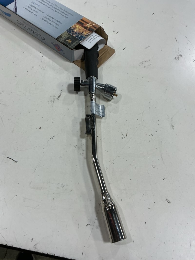Condition photo showing Good Condition for flame king propane gas blow torch 20,000 btu w/self igniter, fire and charcoal starter, weed burner and more