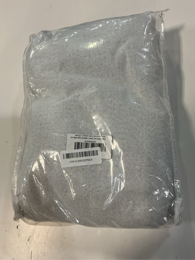 Condition photo showing New/Like New for yakamok white curtains 100% blackout 84 inches long,room darkening textured curtains for living room thermal grommet bedroom curtains 2 panels with greyish white liner 52"w x 84"l (pack of 2) greyish white