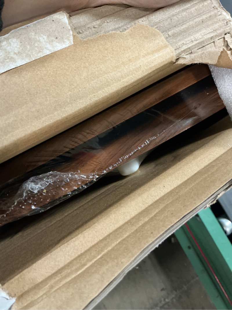 Condition photo showing As Is for Elongated Toilet Seat Molded Wood Toilet Seat with Quietly Close and Quick Release Hinges, Easy to Install also Easy to Clean by Angol Shiold (Elongated, Walnut) Soft Close Walnut