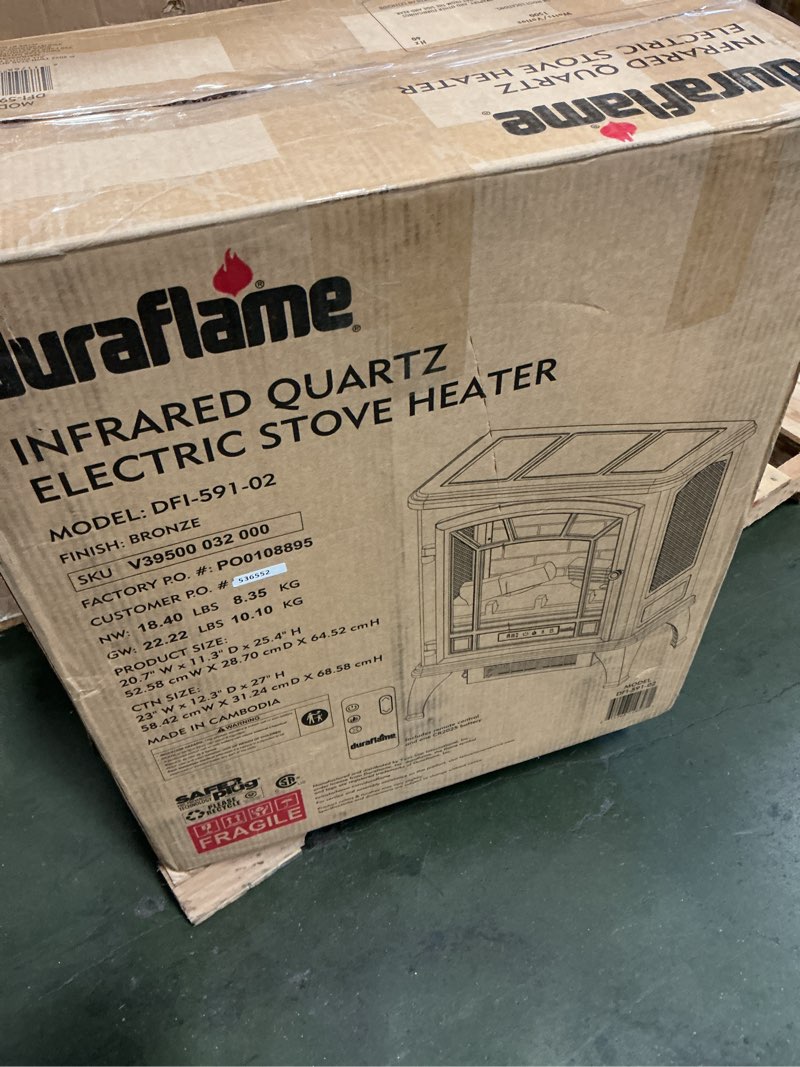 Condition photo showing New/Like New for duraflame infrared quartz electric stove heater - dfi-591-02 - bronze