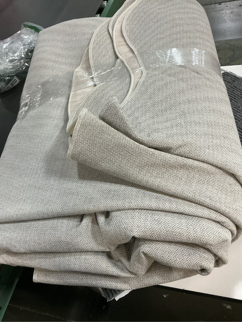 Condition photo showing As Is for GarveeHome Washable Scalloped Rug 10x13 Area Rugs, Modern Neutral Living Room Rugs, Large Washable Solid Farmhouse Carpet Abstract Bordered Carpet for Bedroom Apartment Table Dorm Nursery, Cream Ivory White 10' x 13' (Rectangular)