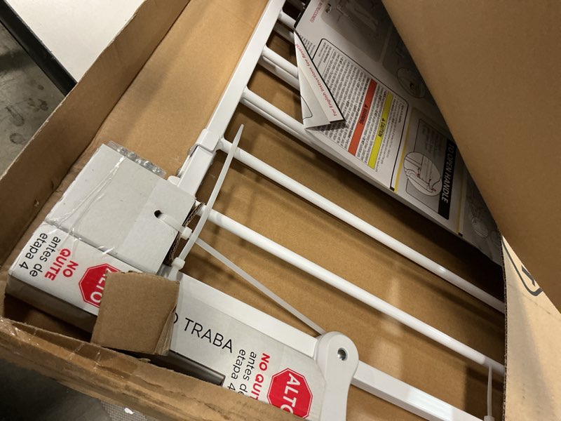 Condition photo showing Good Condition for Safety 1st Ready To Install Everywhere Baby Gate, Multi-use Baby Gate with Door for Doorways, Hallways and Stairs, White