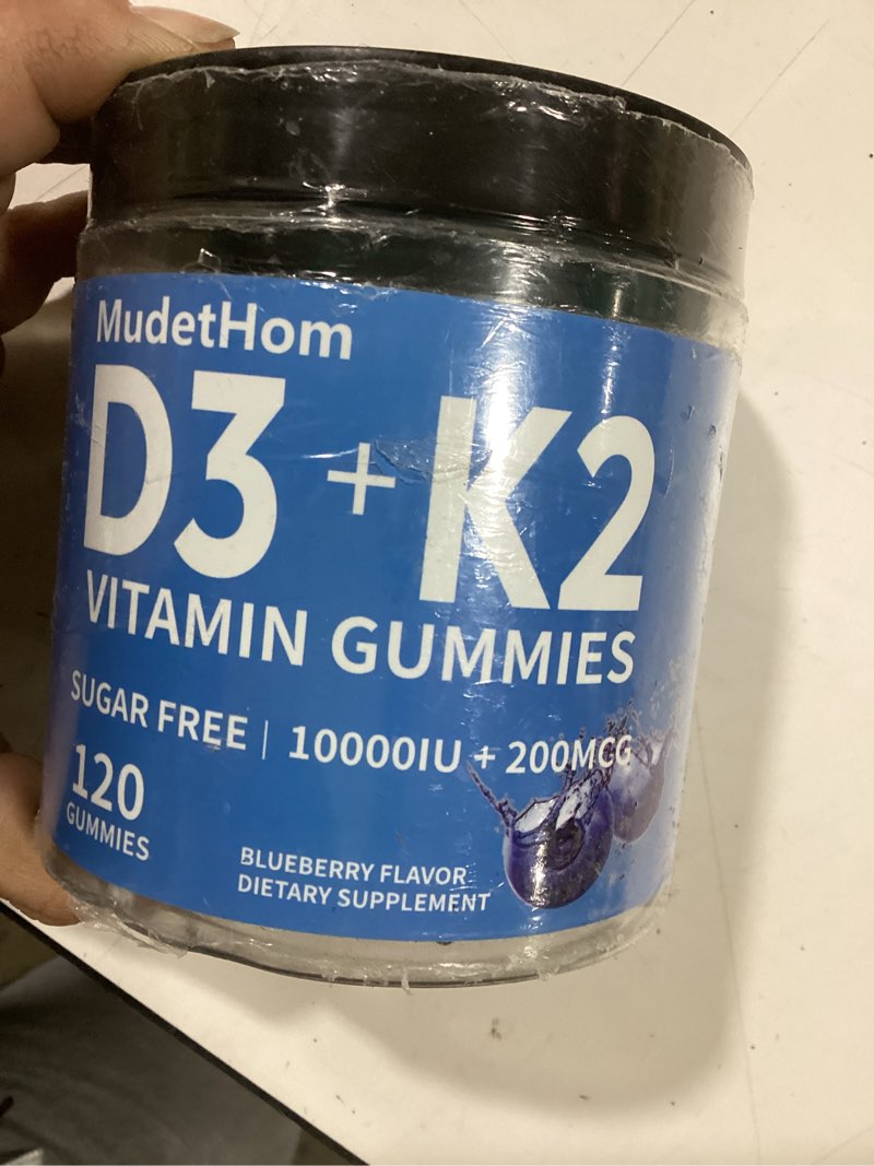 Condition photo showing As Is for Vitamin D3 K2 Filled Gummies 10,000 IU, with Vitamin K2 (MK7) 200 mcg,Vitamin D3 and of Vitamin K2?Vitamin B12,120 Gummies