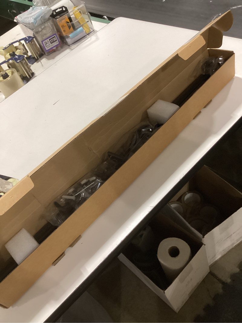 Condition photo showing Good Condition for 1 inch blackout curtain rods for windows patio, adjustable room divider curtain rod wall mount & ceiling mount for indoor & outdoor, black, 28" to 48"