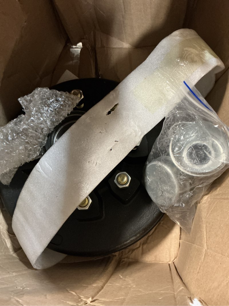 Condition photo showing As Is for youxmoto trailer brake drum kit 8-hole 6.5" bolt circle, replaces 12" x 2" trailer brakes drum assembly, for 7,000 lb.axle, fits 12 inch trailer brake drum 8-hole, 6.5" bolt for 7000lb
