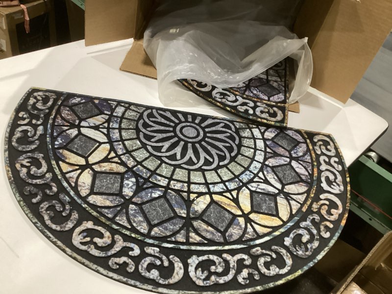 Condition photo showing Good Condition for calloway mills shell coir and rubber heavy-duty over-sized doormat, similar to stock photo, 4 included
