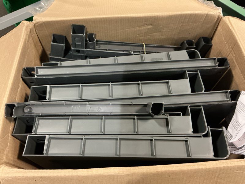 Condition photo showing Good Condition for Sterilite 4 Shelf Cabinet, Lockable Utility Storage w/ Adjustable Shelves, Gray - Plastic Shelving Unit for Organizing Garage, Pantry, Basement, Laundry Room or Mudroom 1