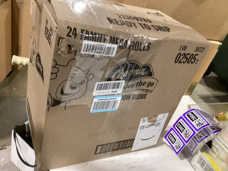 Condition photo showing Good Condition for charmin ultra soft cushiony touch toilet paper, 24 family mega = 123 regular rolls, white family mega 24 rolls (267 sheets)