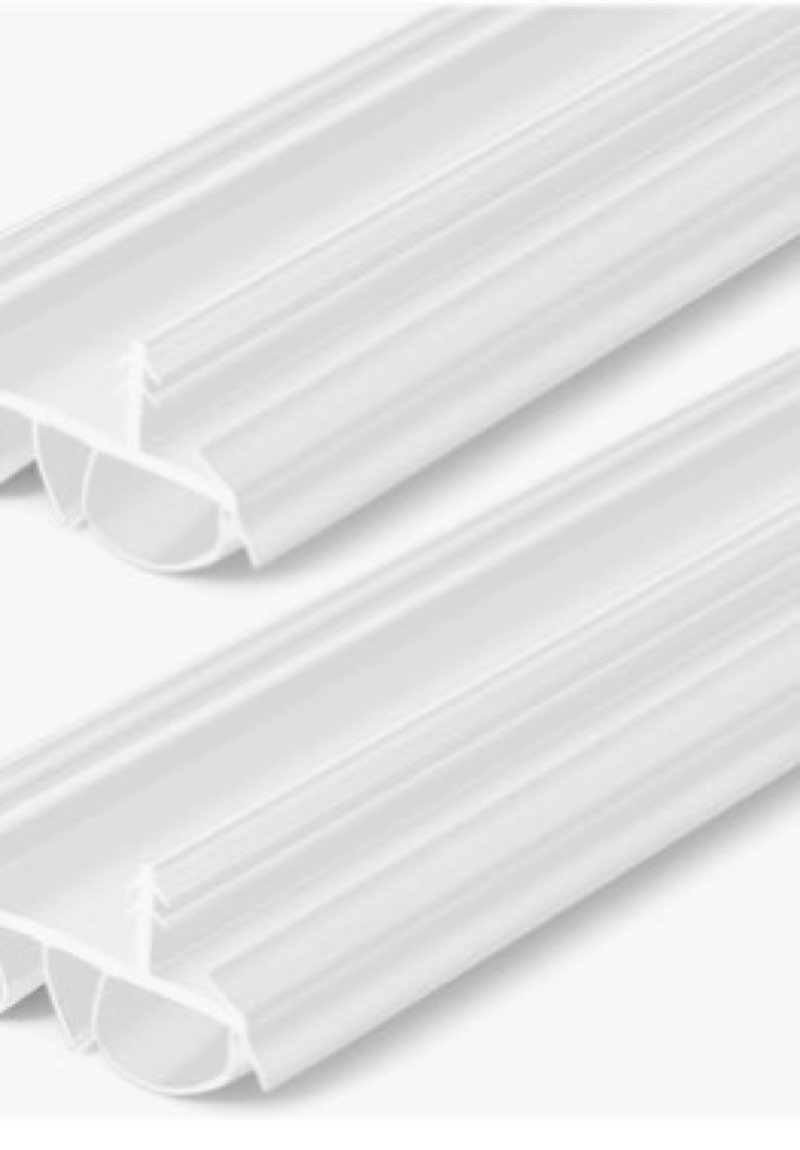 pushglossy 2 pcs 32" double bubble kerf door sweep 1-3/4" wide vinyl weatherstrip seal for exterior 