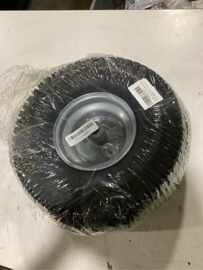 Condition photo showing New/Like New for 15x6.00-6 lawn mower tires 4 ply tubeless lawn mower tires | 15x6x6 front lawn tractor tires, 3” offset hub long with 3/4” bushings garden tire for riding lawn mower -1pack 15x6.00-6 tubeless-1pack